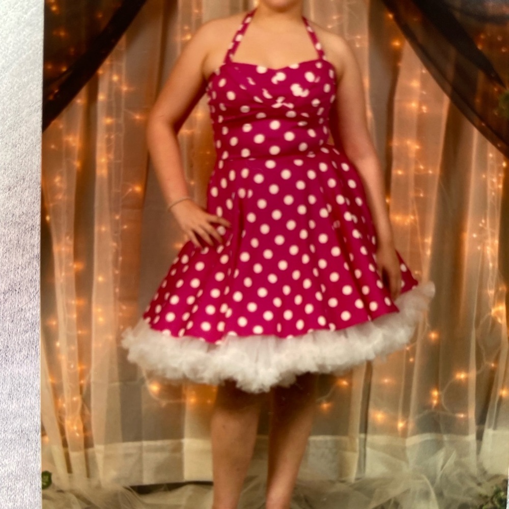 Modcloth Pink Polka Dot Dress